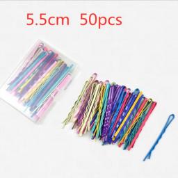 50pcs/Box Metal U Shaped Hair Clips Wedding Bridal Bobby Pins Alloy Waved Hairpins For Woman Headwear Hairstyle Tool Accessories