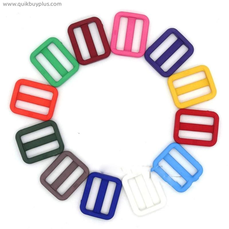 50pcs/lot 1" Colorful Triglides Adjust Buckle For Dog Collar Harness Backpack Strap Webbing 25mm
