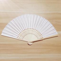 50pcs Personalized Print Engrave Wedding Favor Silk Fan Customized Name Cloth Hand Fan Wedding Gift