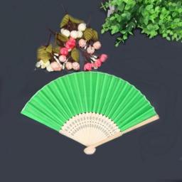 50pcs Personalized Print Engrave Wedding Favor Silk Fan Customized Name Cloth Hand Fan Wedding Gift