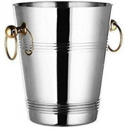 5L Gold Ring Handle Large Capacity Ice Bucket Ice Pliers For Large Party Party Champagne Beer Drink Kitchen Wine Set Wine Cabinet