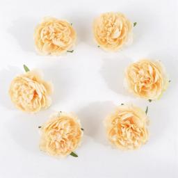 5PCS Blooming Peony Artificial Flowers Head For Home Decor Wedding Backdrop Flower Wall Birthday Cake Decorations Fake Flowers