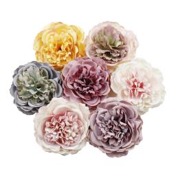 5PCS High Quality Retro Artificial Silk Peony Head Wall Wedding Bridal Accessories Classic Flower Home Decor Artificial Flower