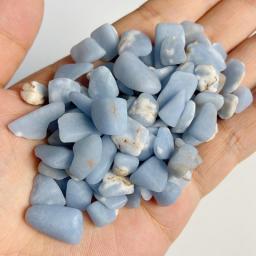 6-9MM Natural Blue Crystal Quartz Chips Healing Turquoise Angelite Lapis Kyanite Stones Gravel Specimen Jewelry Stone Decor