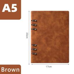 6 Holes Binder A5/A6 Spiral Notebook Loose Leaf Diary Notepad School Office Supplies Stationery A5/A6