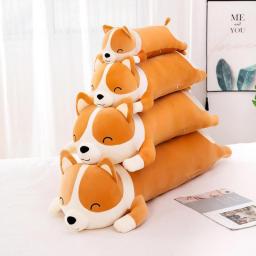 60~120cm Giant Cute Corgi Dog Plush Pillows Stuffed Soft Cotton Animal Kids Toys Dolls For Children Birthday Gift