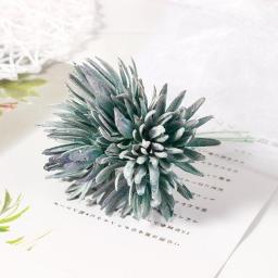 6PCS 12CM Artificial Flower Mini Snow Lotus Handmade Bouquet For Wedding Home Decorations DIY Wreath Christmas Fake Flowers
