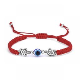 6Pcs/Set Handmade Turkish Lucky Evil Eye Bracelets For Women Men Blue Eyes Braided Red Rope Lucky Bracelet Friendship Jewelry
