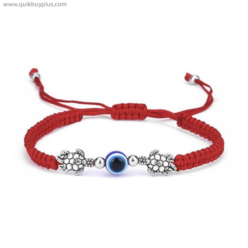 6Pcs/Set Handmade Turkish Lucky Evil Eye Bracelets For Women Men Blue Eyes Braided Red Rope Lucky Bracelet Friendship Jewelry