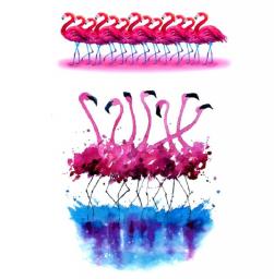 8 sheets Flamingos Waterproof Temporary Tattoos Men Beauty Birds Tatoo Temporary Stickrs Tatouage Temporaire Glitter Tattoo Sticker