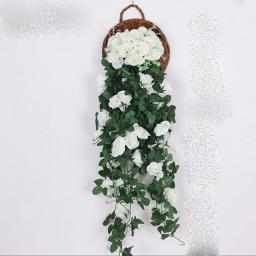80cm Artificial Flowers Hanging Rose Vine For Home Wedding Party Balcony Decor DIY Hanging Garland Artificial Plants Fake Flower