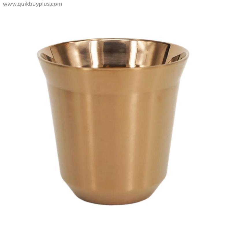 80ml Double Wall Stainless Steel Espresso Cup Insulation Coffee Cup Capsule Shape Cute Thermo Cup Coffee Mugs