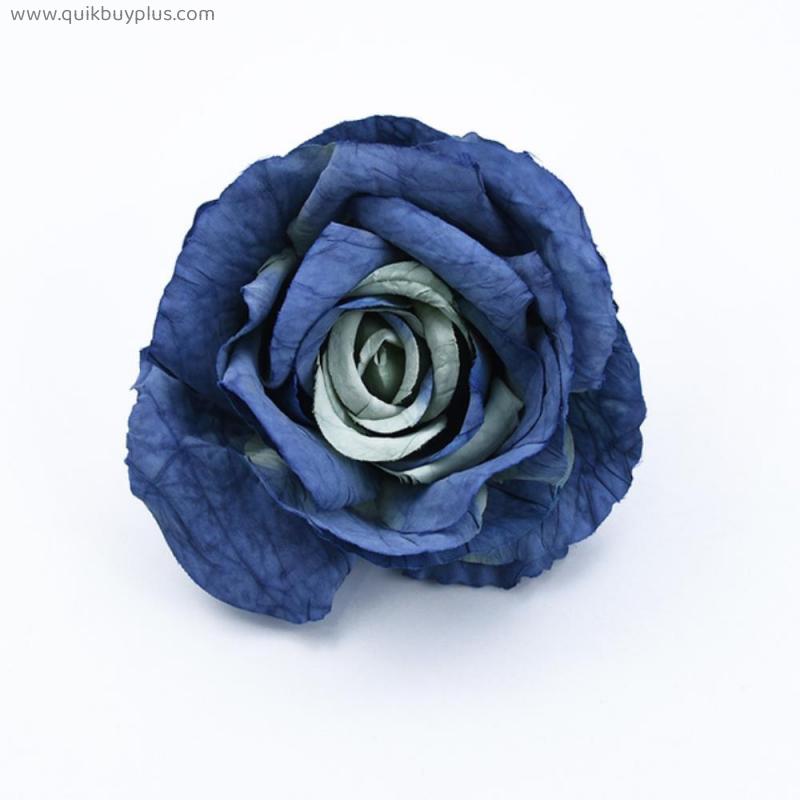 9CM Roses Head Home Decoration Accessories Wedding Decorative Flower Wall Bridal Accessories Clearance Cheap Artificial Flowers