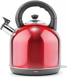AWAING Whistling Kettle for Gas Hob 3L Camping Kettles Stainless Steel Kettle with Whistle, Ergonomic Handle, Household Red Kettle Induction Hob Kettle