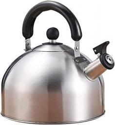 AWAING Whistling Kettle for Gas Hob Stainless Steel Whistle Teapot, Heat-resistant Handle, For Home Kitchen Large Capacity for Gas Stove Induction Cooker Induction Hob Kettle(Size:6L)