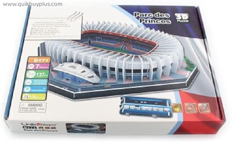 Aida Bz Football Field Puzzle, 3D Three-Dimensional Architectural Model Prince Park Stadium Fans Souvenir Gift DIY Puzzle Toys
