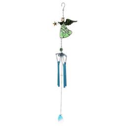 Angel metal craft wind chimes glass painted ornament family wind bell tube bell pendant