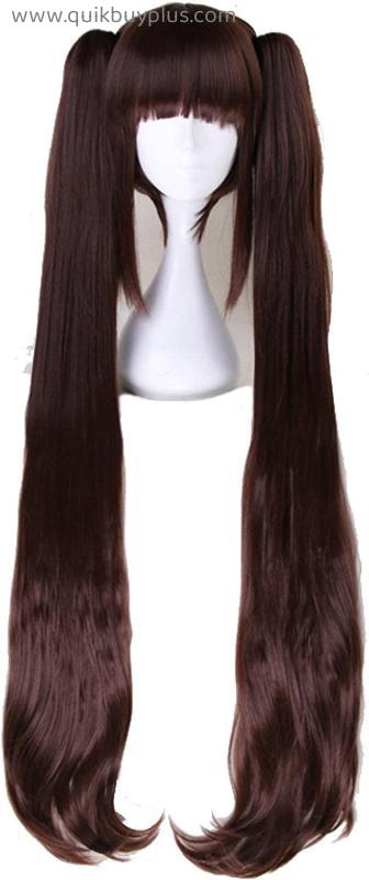 Anime Nekopara Chocolat Vanilla Cosplay Wigs Brown 100cm Long Heat Resistant Synthetic Hair Wigs + Wig Cap