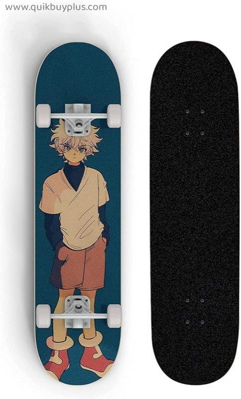 Anime Skateboard My Hero Academia: Todoroki Shoto Skateboards 31 Inch Professional Four Wheel Skateboard Complete Skateboard, Anime Fans Outdoor Gifts