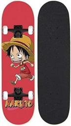 Anime Skateboard One Piece: Monkey D. Luffy, Cruiser Double Groove, Pattern Professional Skateboards Concave Deck Dance Board For Adults Beginners