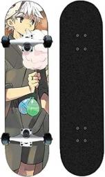 Anime Skateboards Naruto: Uzumaki Naruto Complete Skateboard 7 Layer Canadian Maple Double Kick Concave Skate Board Anime Fans Teens & Adults Favorite Gift