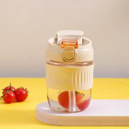 Anti-scalding Leakproof Coffee Mugs Office Glass Water Bottle with Straw Large Direct Drinking Tea Cup Drinkware
