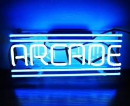 Arcade Neon Signs Handmade Real Glass Tube Neon Bar Signs for Home Bar Pub Party Store Shop Wall Hanging Lights Home Room Garage Recreation Game Room Art Decor 14x7