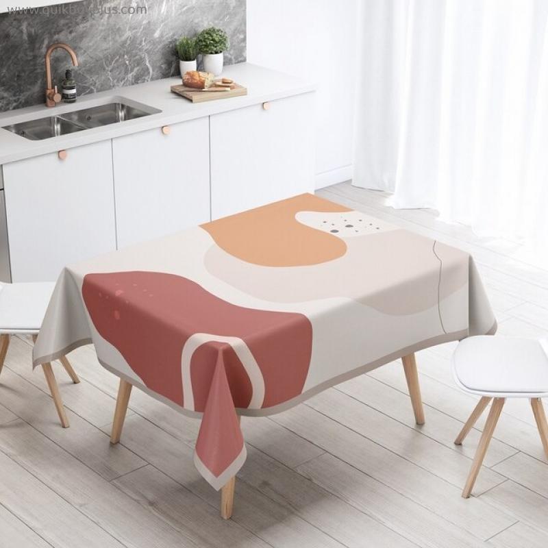 Art Tablecloth for Table Cloth Cover Decoration Waterproof Rectangular Kitchen Anti-stain Oilcloth Decor Dining