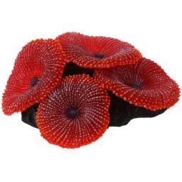 Artificial Aquarium Fish Tank Decoration Coral Sea Plant Ornament Silicone Nontoxic Red