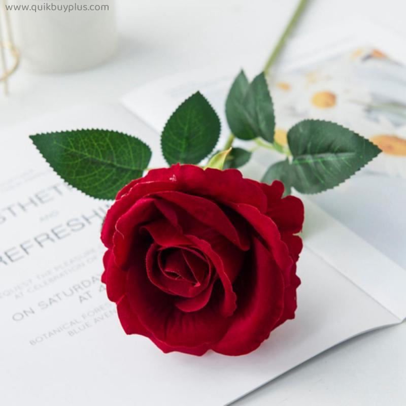 Artificial Flowers Bouquet Beautiful Roses Wedding Home Table Decor Arrange Fake Plants Valentine'S Day Present