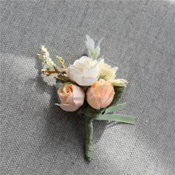 Artificial Flowers Groom Botonniere Man Bride Girl Wrist Corsage Sister Brother Wedding Flowers Party Decoration