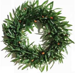 Artificial Flowers Wreath ，Olive Leaf, Rattan Ring，Indoor Home Hotel Shopping Mall Decoration Pendant