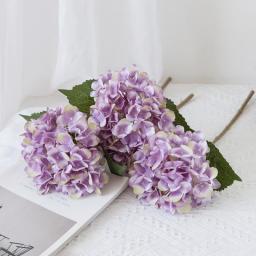 Artificial Hydrangea Flowers Wall Wedding Christmas Garland Material Decorations Vases for Home Outdoor Garden Fake Plants Leaf