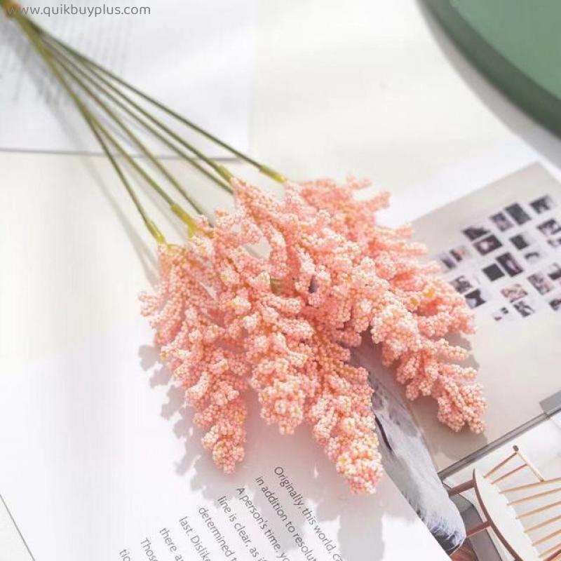 Artificial Vanilla Mini Foam Berry Spike Artificial Flowers Bouquet For Home Plant Wall Decoration Cereals Plant Heap