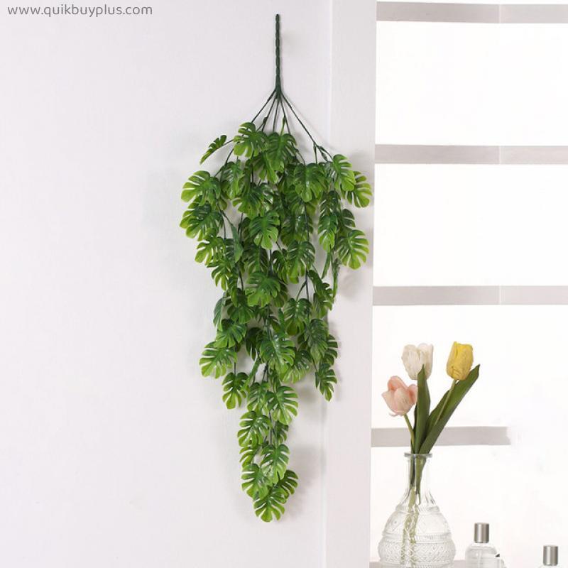 Artificial turtle leaf plant vine decoration artificial flower Ivy hanging wreath wedding home wall decoration artificial plant