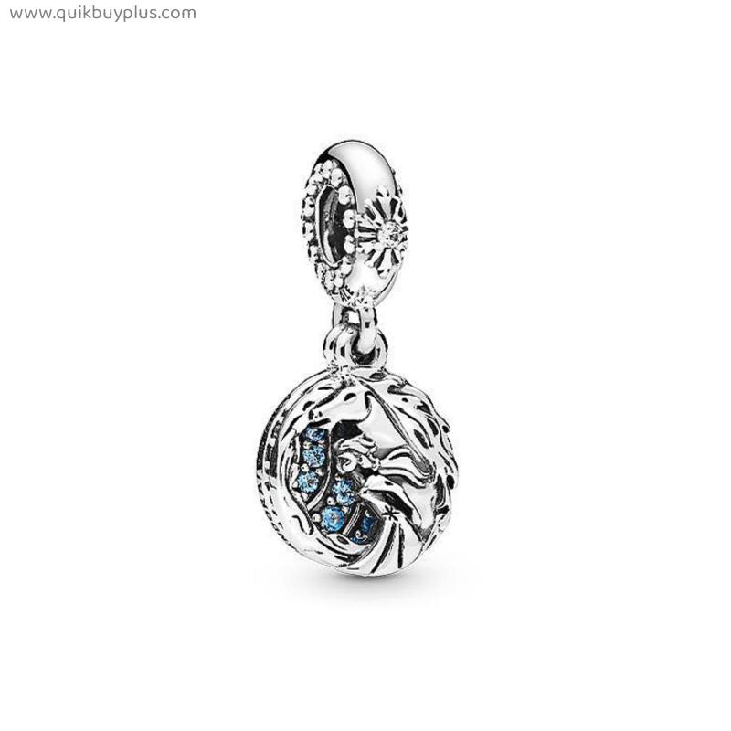 Authentic 925 Sterling Silver Charms Bead Frozen Elsa Dangle Charm Fit Pandora  Bracelets Women