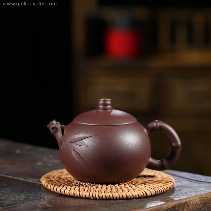 Authentic Yixing tea pot purple clay Xishi filter teapot beauty kettle Raw ore purple sand Handmade Tea set Customized 190ml