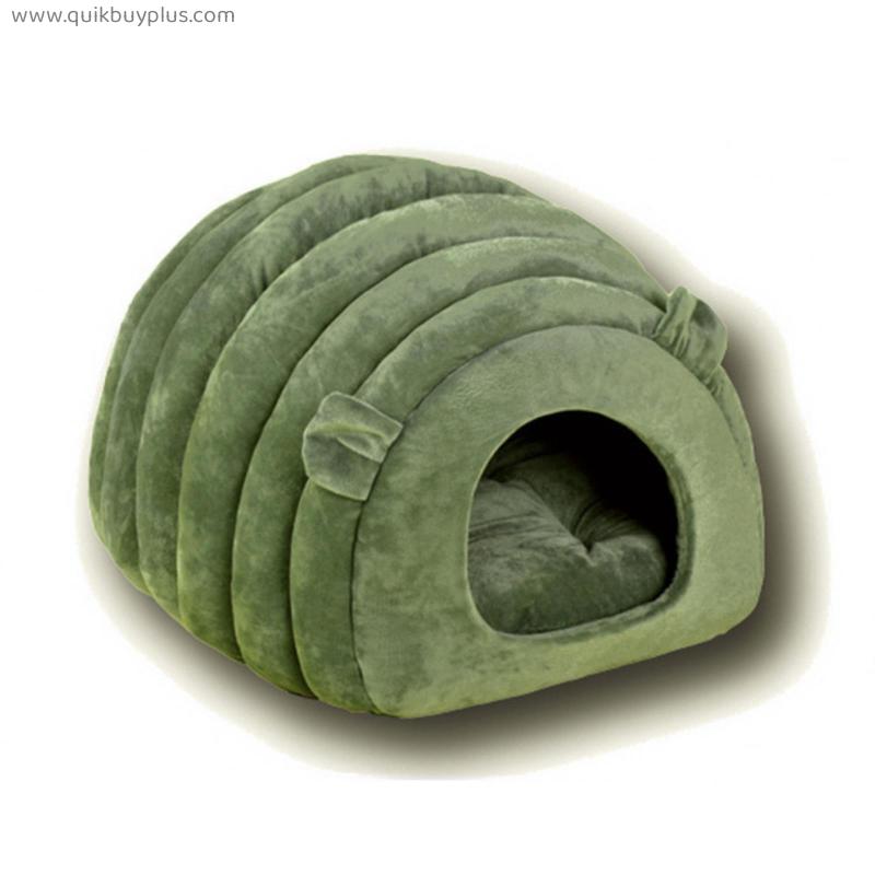 Autumn Winter Semi-enclosed Washable Dog Bed Sofa Pet House Cat Litter Nest Breathable Comfortable Sleeping Mat Pet Supplies