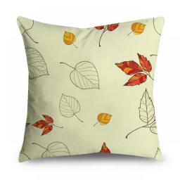 Autumn cartoon leaf print pattern Decorative Cushions Pillowcase Polyester Cushion Cover Throw Pillow Sofa Decoration 45cm*45cm