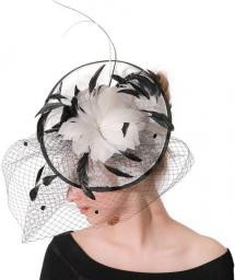BAPYZ Bridal Mesh Veils Fascinators Hat Accessories Hair Chapeau Women Wedding Church Vintage Mesh Headpiece Race Accessory (Color : A, Size : 30cm)