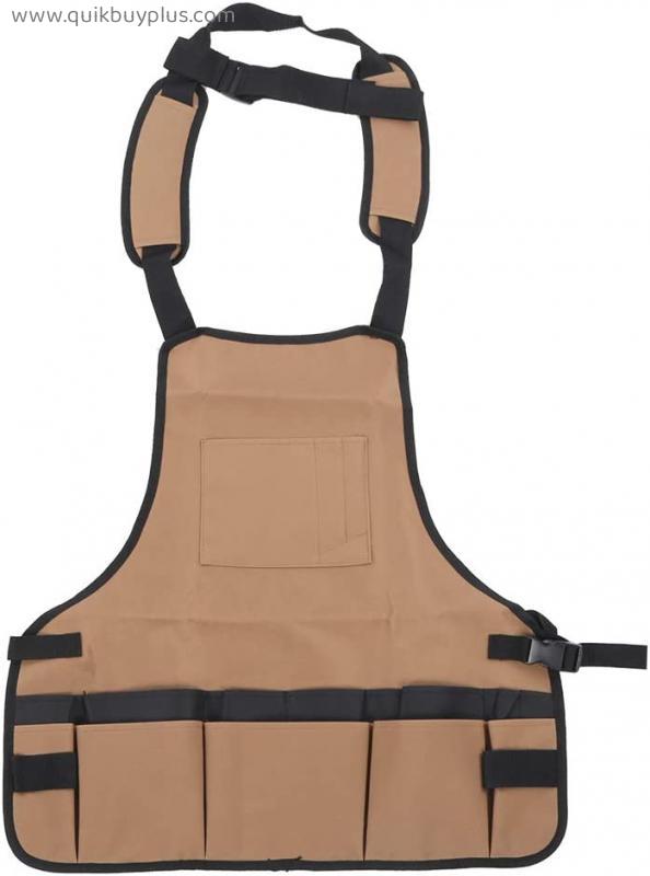 BBQ Apron, Work Apron Woodworking Aprons for Men Carpentry Apron with multiple Pockets for Garden