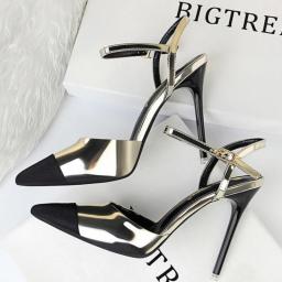 BIGTREE Shoes Women's Sandals Pointed Toe High Heels Women Stiletto Summer High-heeled Sandals Ladies Party Shoes Sexy Pumps