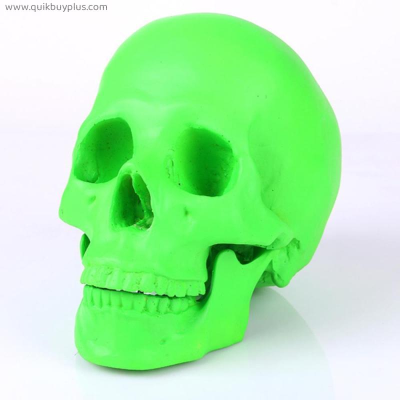 BUF Resin Craft Yellow Skull Statues For Decoration Creative Skull Statue Sculpture Home Decoration Halloween Decoration