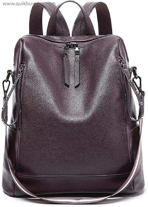 Backpack Purse for Women - Convertible Satchel Handbags Shoulder Bag,Water-Proof Leather Sling Bag Ladies Zipper Bags for Ladies Girls (Color : Black)