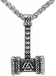 BaiJaC ZIRUIGONG Nhlzj Thors Hammer Necklace Small Mjolnir Necklace Men Norse Mythology Jewellery Talisman Necklace To Protect Against Evil (Color : Mjolnir) Mjolnir (Color : Valknut)