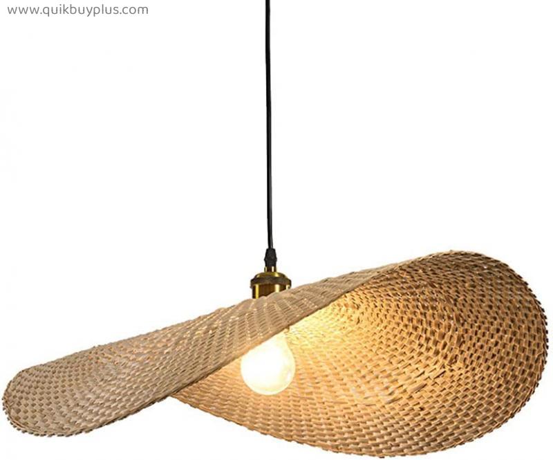 Bamboo Lampshade Chandeliers Chinese-Style - Handwoven Bamboo Rattan Wicker Lantern Pendant Lights Ceiling Decorative Lighting Fixture Rattan E27 Hanging Light ,Home chandelier Modern ( Size : 60cm )