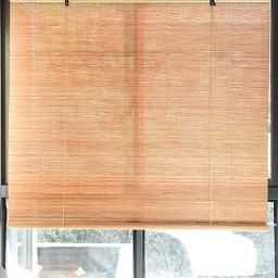 Bamboo Roll Up Window Blinds for Bedroom Tea Room Balcony, Hook Up Series Partition Roller Shades Vintage Curtain (Size : 41×60 inch)