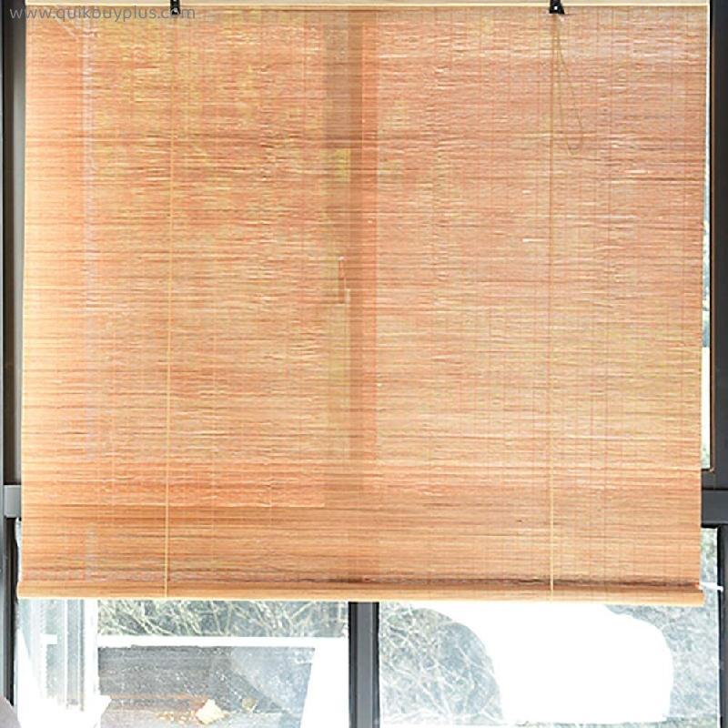Bamboo Roll Up Window Blinds for Bedroom Tea Room Balcony, Hook Up Series Partition Roller Shades Vintage Curtain (Size : 41×60 inch)