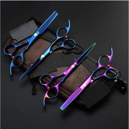 Barber Scissors Professional 5.5 Inch Cut Hair Scissors Set Thinning Shears Cutting Barber Tools Hairdressing Scissors