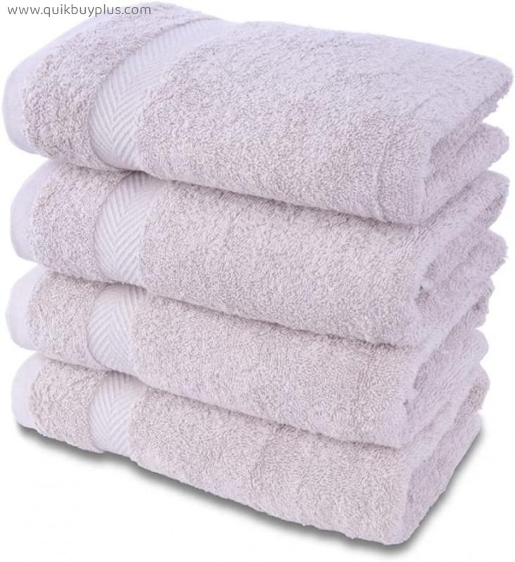 Bath Towel,4070 Paper Towel Premium Set is Suitable for Bathroom SPA High Water Absorption Rate Soft and Non-Fading Four Towel,red,4 Towels Set 41x70cm